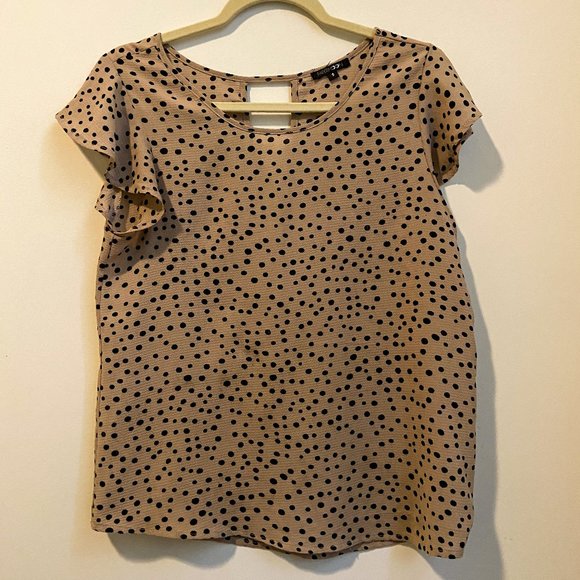 Papermoon Blouse Dotted Short Sleeves Small - Picture 1 of 5